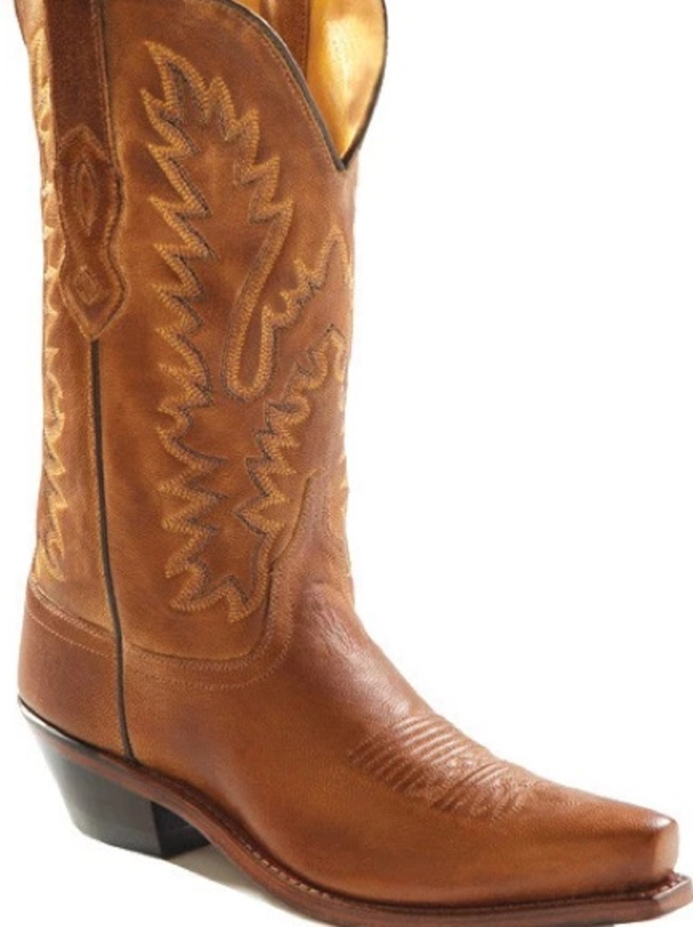 Old West Women's Brown Embroidered Western Cowboy Boots